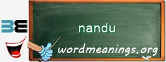 WordMeaning blackboard for nandu